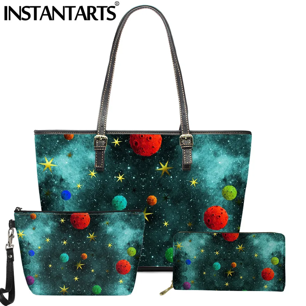 INSTANTARTS Universe Galaxy Planet Print Women Shoulder Bags PU Leather Casual Large Capacity Girls Tote Handbags Make Up Case
INSTANTARTS Universe Galaxy Planet Print Women Shoulder Bags PU Leather Casual Large Capacity Girls Tote Handbags Make Up Case