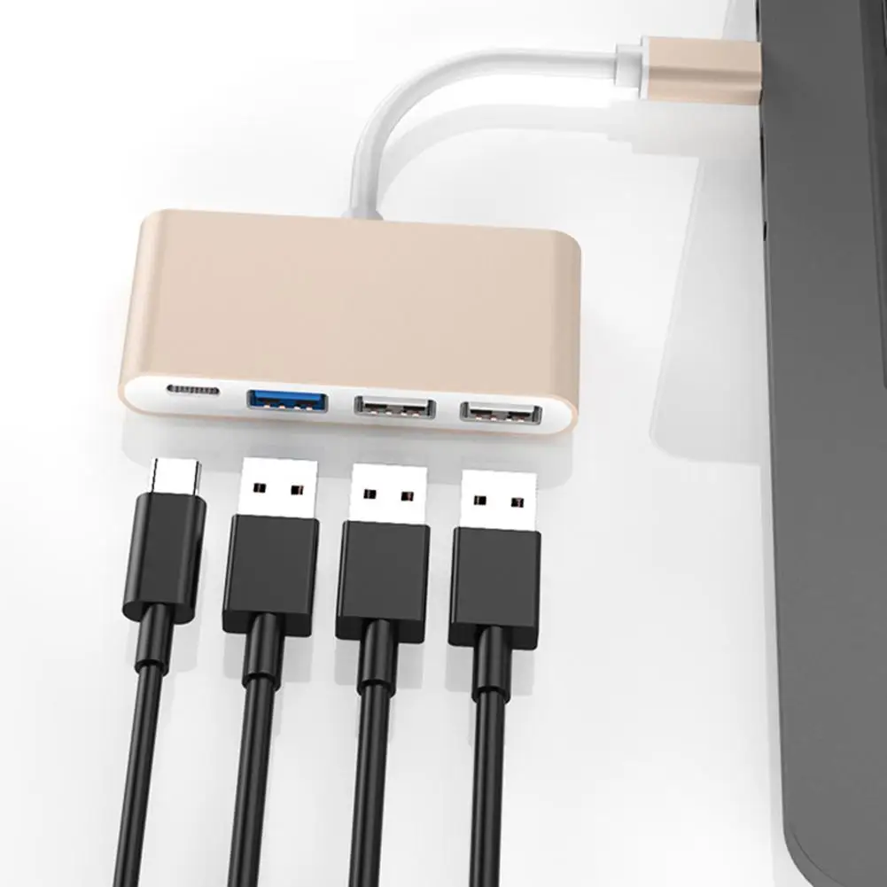 USB C HUB 4 в 1 Тип с разъемами типа и 2 0 3 конвертер адаптер док станция кабель для
