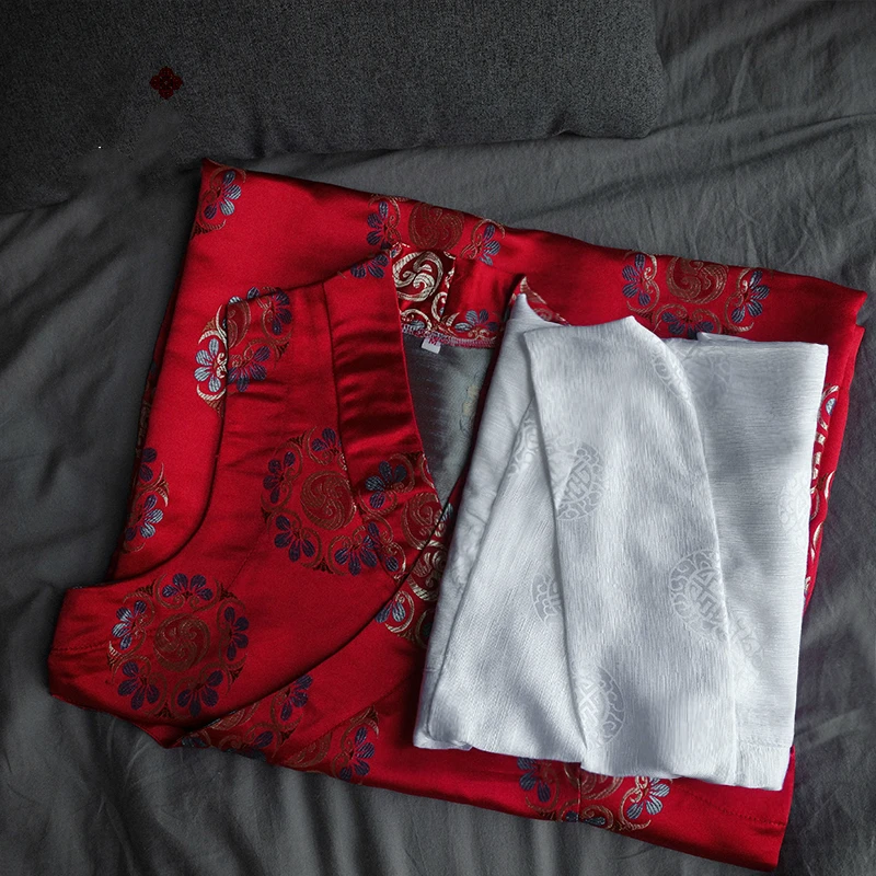 Tibetan Dress Sleeveless Two-piece Robe Ropa China Tradicional Mujer Chinese Ethnic Style Tibet Costume 
Tibetan Dress Sleeveless Two-piece Robe Ropa China Tradicional Mujer Chinese Ethnic Style Tibet Costume