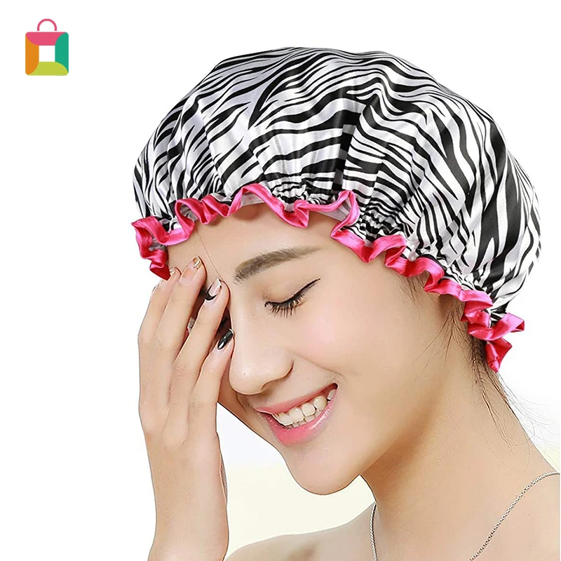 Female waterproof double-layer shower cap zebra stripe lace shower cap reusable shower cap cooking oil cap hair care tool Cozy
Female waterproof double-layer shower cap zebra stripe lace shower cap reusable shower cap cooking oil cap hair care tool Cozy