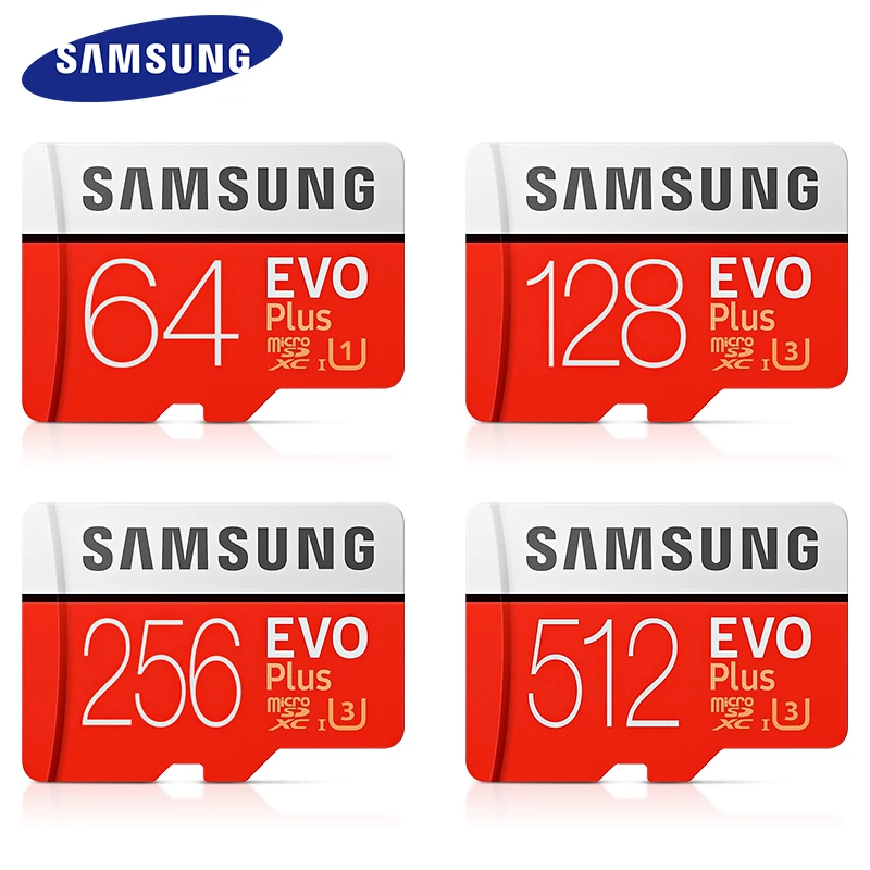 

SAMSUNG EVO Plus 512GB 256GB Memory Card 128GB U3 4K Micro SD Card 64GB 32GB U1 SDHC Microsd UHS-I C10 TF Trans Flash Microsd