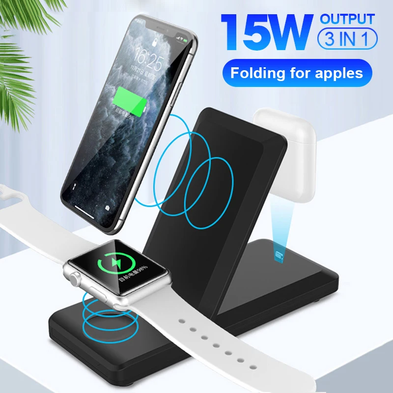 Fast wireless charger for iphone 3 in 1 Folding Dock For air pods Charger For Apple Watch 5 4 3 2 Wireless Charge Stand
Fast wireless charger for iphone 3 in 1 Folding Dock For air pods Charger For Apple Watch 5 4 3 2 Wireless Charge Stand
