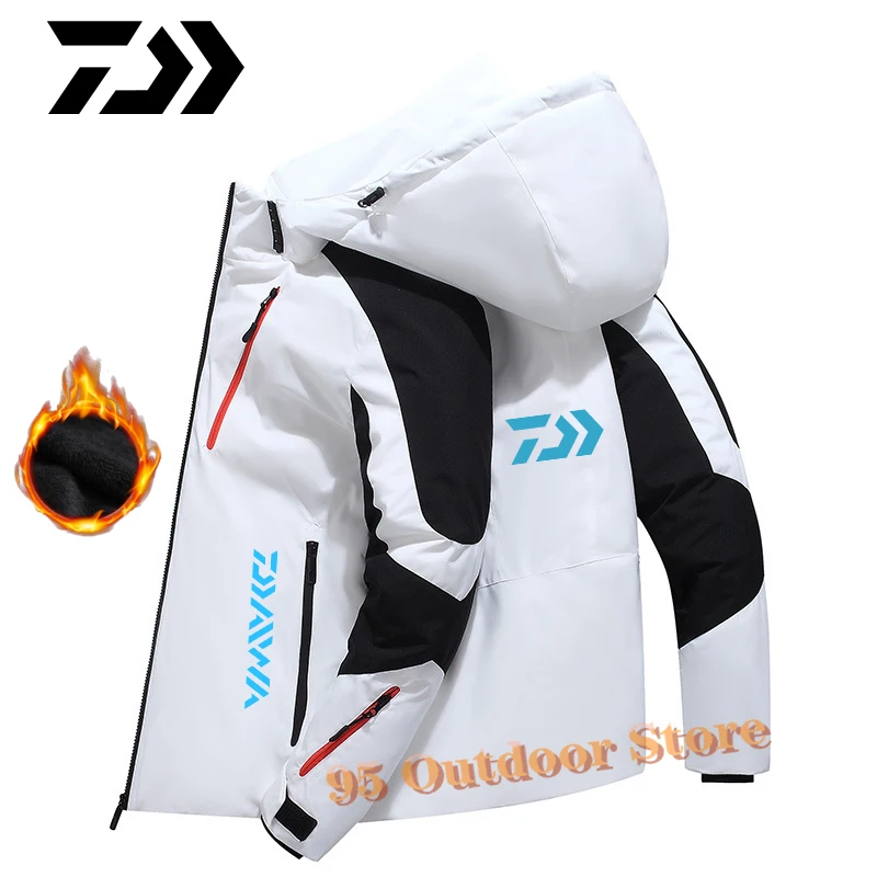 Daiwa White Duck Down DAIWA Fishing Jacket Warm Hooded Thick Puffer Jacket Coat Male High Quality Thermal Winter Fishing Clothes
Daiwa White Duck Down DAIWA Fishing Jacket Warm Hooded Thick Puffer Jacket Coat Male High Quality Thermal Winter Fishing Clothes