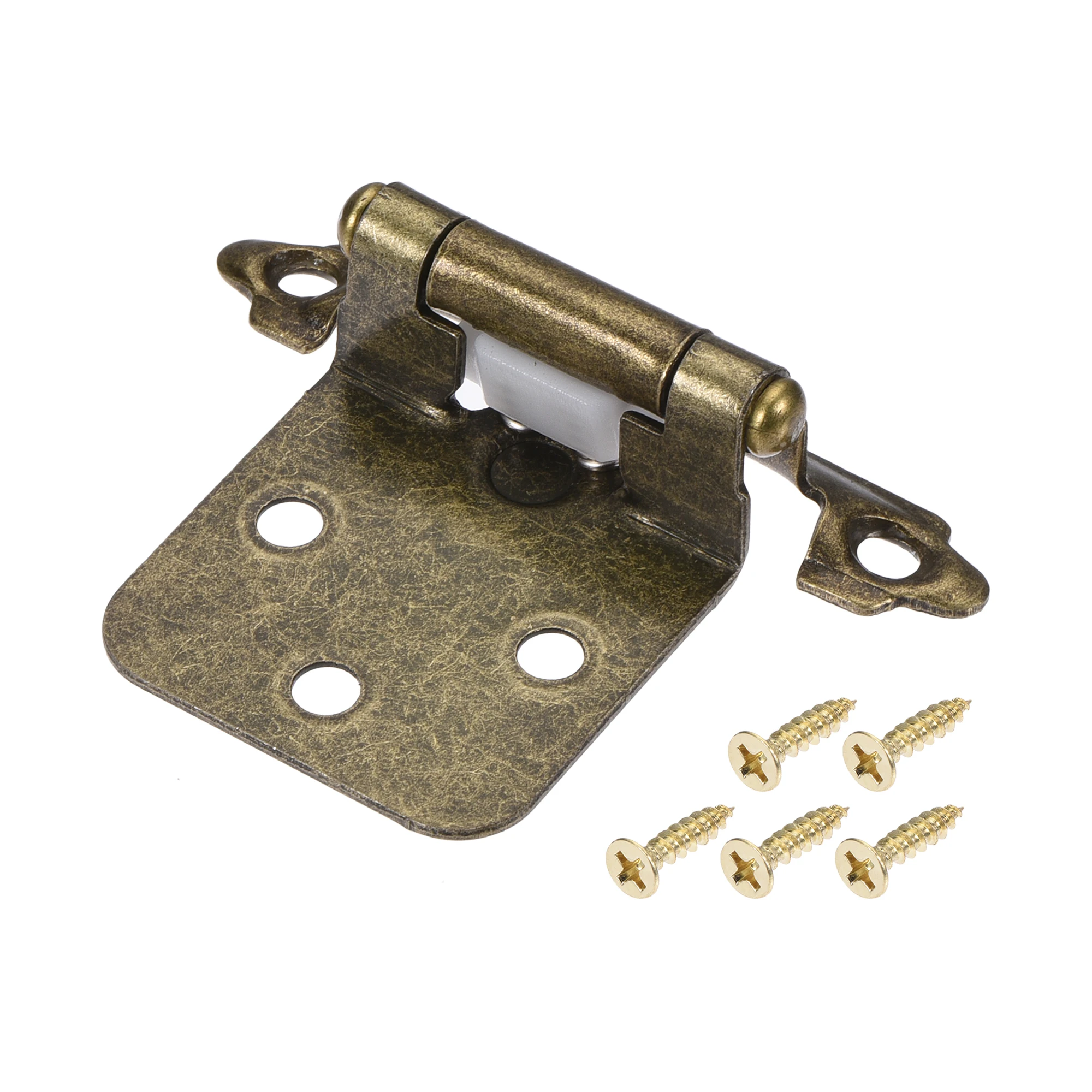 

Uxcell 1/2 Inch Overlay Cabinet Hinges Self Closing 2.76 Inch for Cupboard Closet Door with Screws Bronze Tone 10 Pcs