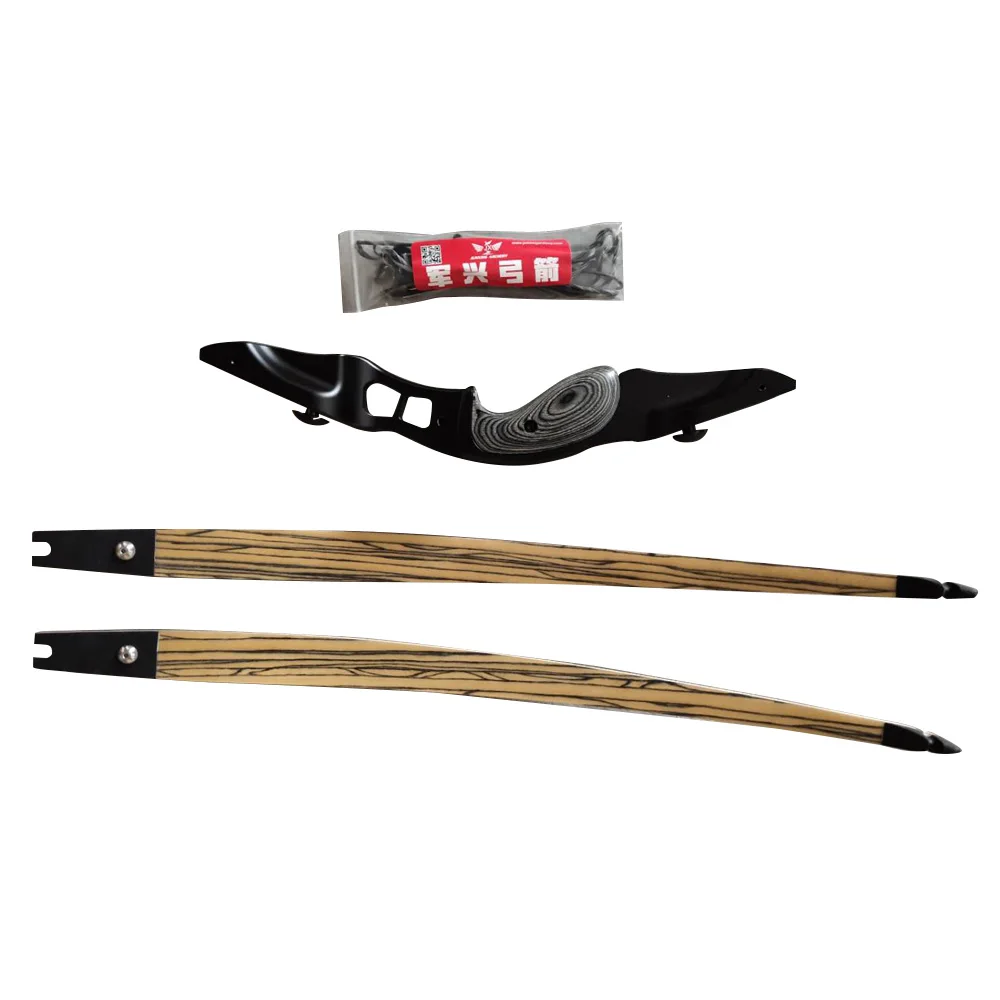 

F162 62 Inches Long Bow 30-50 Lbs with 17 Inches Riser Wooden Limbs for Right Hand Archery Hunting Shooting