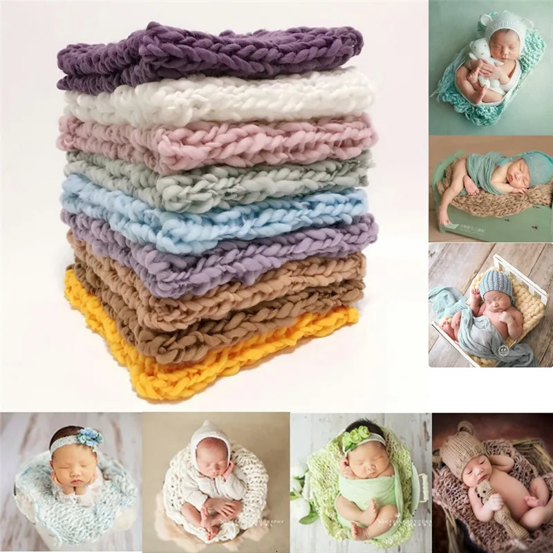 

Newborn Photography Props Blanket Crochet Baby Photo Shoot Accessories Fotografia Studio Shooting Basket Filler Posing Cushion