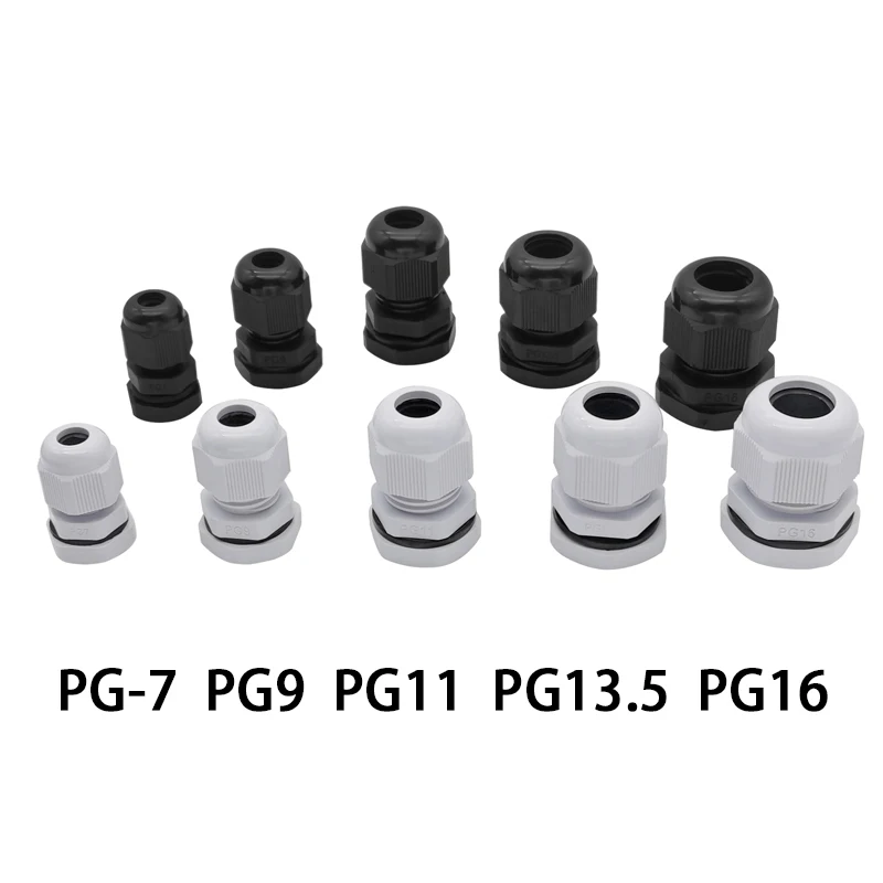 Waterproof Cable Gland 10Pcs Cable Entry IP68 PG7 PG9 PG11 PG13.5 PG16 White Black Nylon Plastic Connector
Waterproof Cable Gland 10Pcs Cable Entry IP68 PG7 PG9 PG11 PG13.5 PG16 White Black Nylon Plastic Connector