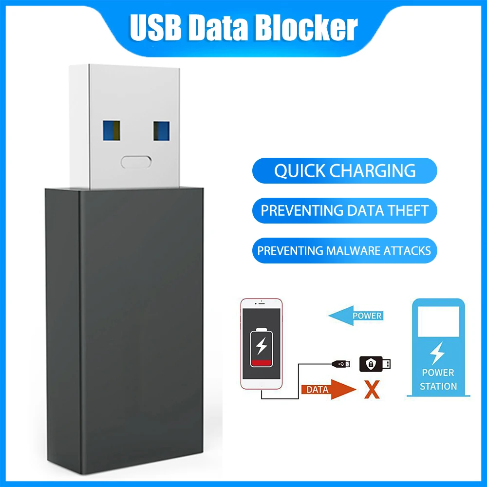 USB Data Blocker Anti Theft Data Privacy Protector Prevent Hacker Attack USB 3.0 Blocker Adapter for Mobile Phone Computer
USB Data Blocker Anti Theft Data Privacy Protector Prevent Hacker Attack USB 3.0 Blocker Adapter for Mobile Phone Computer