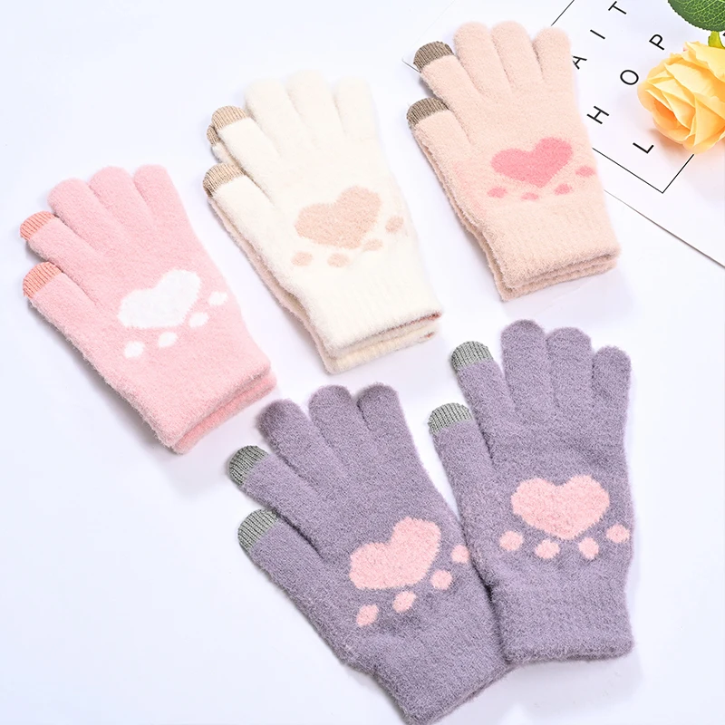 Autumn And Winter Women Fleece Gloves Cute Warm Touch Screen Cat Paw Pattern Womens Cold-Proof Thickened Gloves
Autumn And Winter Women Fleece Gloves Cute Warm Touch Screen Cat Paw Pattern Womens Cold-Proof Thickened Gloves