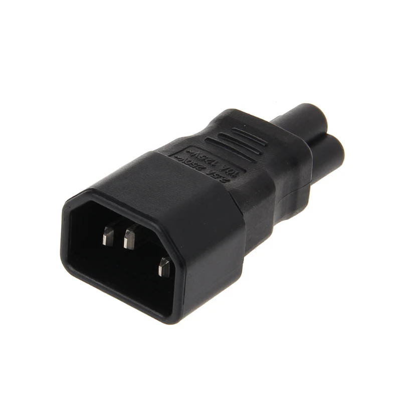 H7JA IEC 320 C14 3-Pin Male To C5 3-Pin Female Straight Power Plug Converter Adapter
H7JA IEC 320 C14 3-Pin Male To C5 3-Pin Female Straight Power Plug Converter Adapter