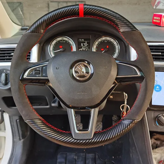 DIY custom leather steering wheel cover For Skoda 19 Octavia Rapid SUPERB Kodiaq KAROQ car interior modification accessories
DIY custom leather steering wheel cover For Skoda 19 Octavia Rapid SUPERB Kodiaq KAROQ car interior modification accessories