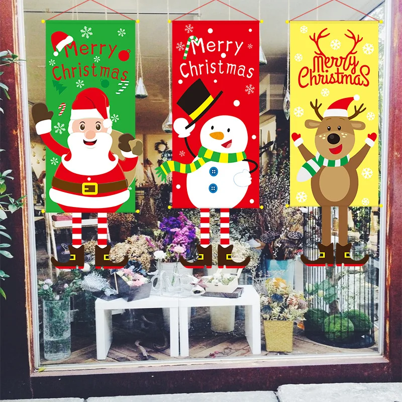 Christmas Decorations Hanging Cloth Creative Hanging Flag Window Pendant Wall Atmosphere Holiday Dress-up Banner Colorful Flag
Christmas Decorations Hanging Cloth Creative Hanging Flag Window Pendant Wall Atmosphere Holiday Dress-up Banner Colorful Flag