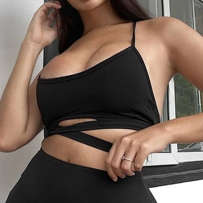 ZOVSV Bandage Sleeveless Black Spaghetti Strap Top Summer Backless Y2K Sexy Crop Tops Tees Fitness Workout Streetwear 2021
ZOVSV Bandage Sleeveless Black Spaghetti Strap Top Summer Backless Y2K Sexy Crop Tops Tees Fitness Workout Streetwear 2021