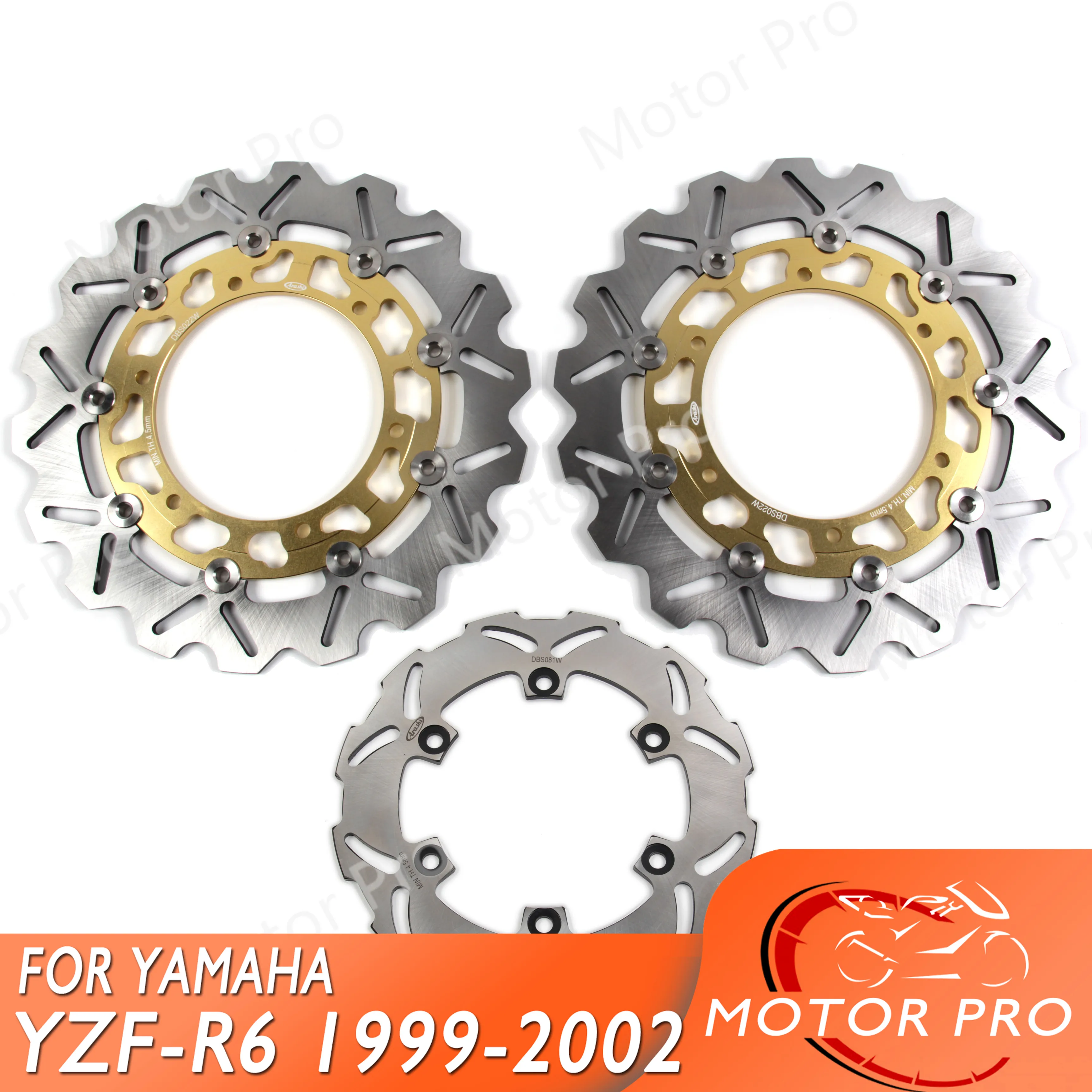 Для YAMAHA YZF R6 1999 2000 2001 2002 Передний Задний тормозной диск комплект ротора мотоцикла