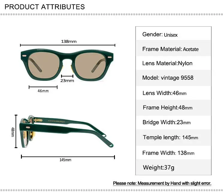 Retro Acetate Big Sunglasses Japan Design Women Polarized Frame High Quality UV400 Outdoor Vintage Driving Sun Glasses Men Gafas
Retro Acetate Big Sunglasses Japan Design Women Polarized Frame High Quality UV400 Outdoor Vintage Driving Sun Glasses Men Gafas