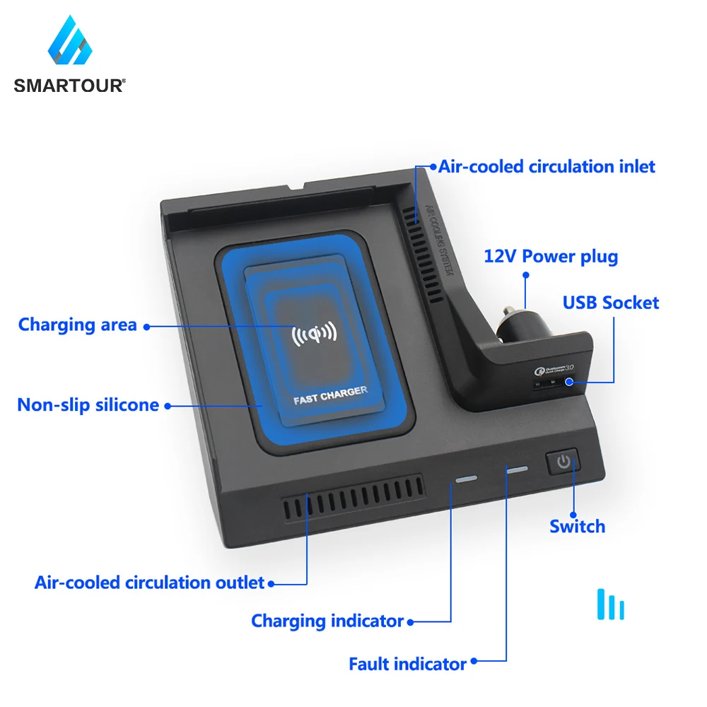 Wireless Charger For Mercedes Benz W205 AMG C43 C63 AMG GLC 43 63 X253 C Class GLC Accessories Mobile Phone Fast Charging
Wireless Charger For Mercedes Benz W205 AMG C43 C63 AMG GLC 43 63 X253 C Class GLC Accessories Mobile Phone Fast Charging