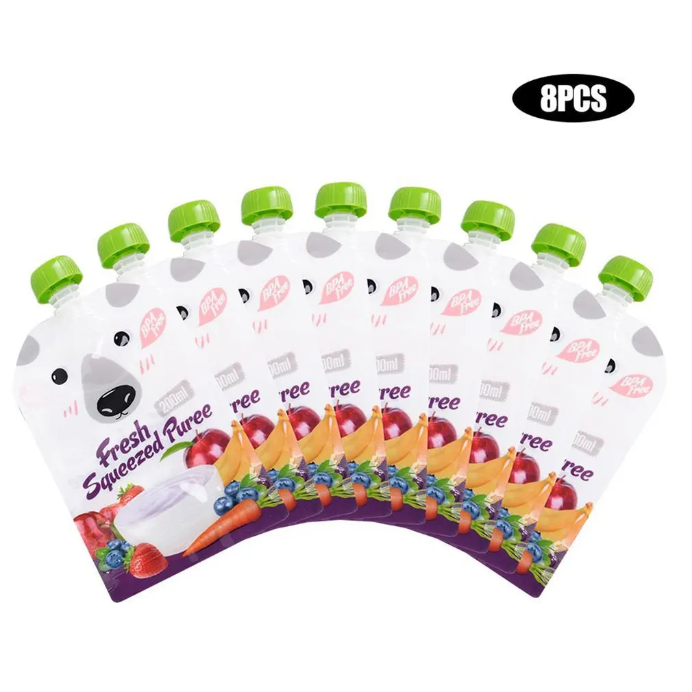 200ml Baby Reusable Breast Milk Bag Food Storage Squeeze Food Bag Portable Fruit Vegetable Baby Food Pouch Feeding Bags
200ml Baby Reusable Breast Milk Bag Food Storage Squeeze Food Bag Portable Fruit Vegetable Baby Food Pouch Feeding Bags
