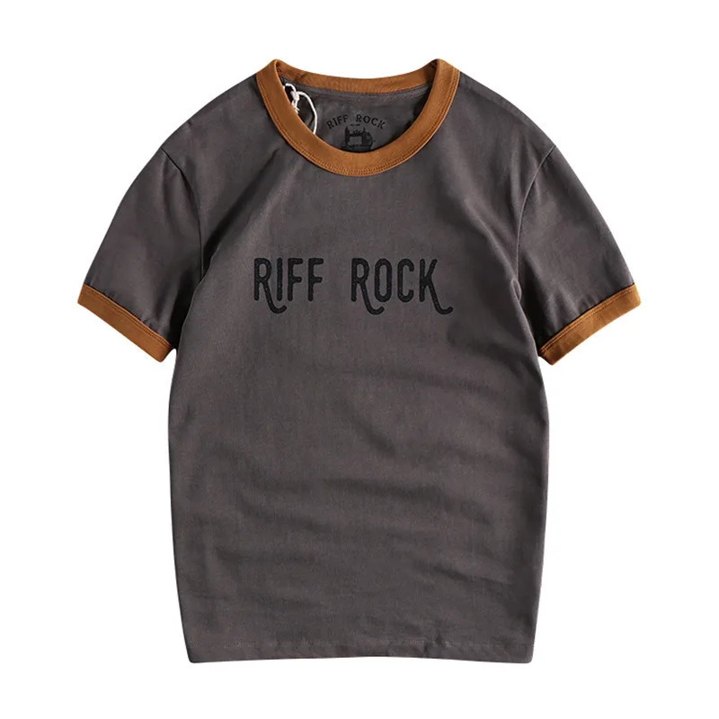 men's round neck short sleeves T-shirt Retro letters print cotton youth fashion color contrast stitching male tops gothic
men's round neck short sleeves T-shirt Retro letters print cotton youth fashion color contrast stitching male tops gothic