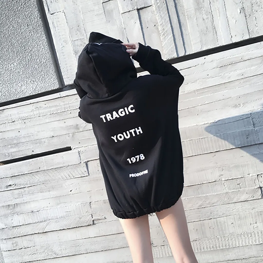 Autumn Zip-up Hoodies Women Letter Print Hooded Women's Loose Large Size Zipper Thickening Plus Velvet Sweatshirt 2021
Autumn Zip-up Hoodies Women Letter Print Hooded Women's Loose Large Size Zipper Thickening Plus Velvet Sweatshirt 2021