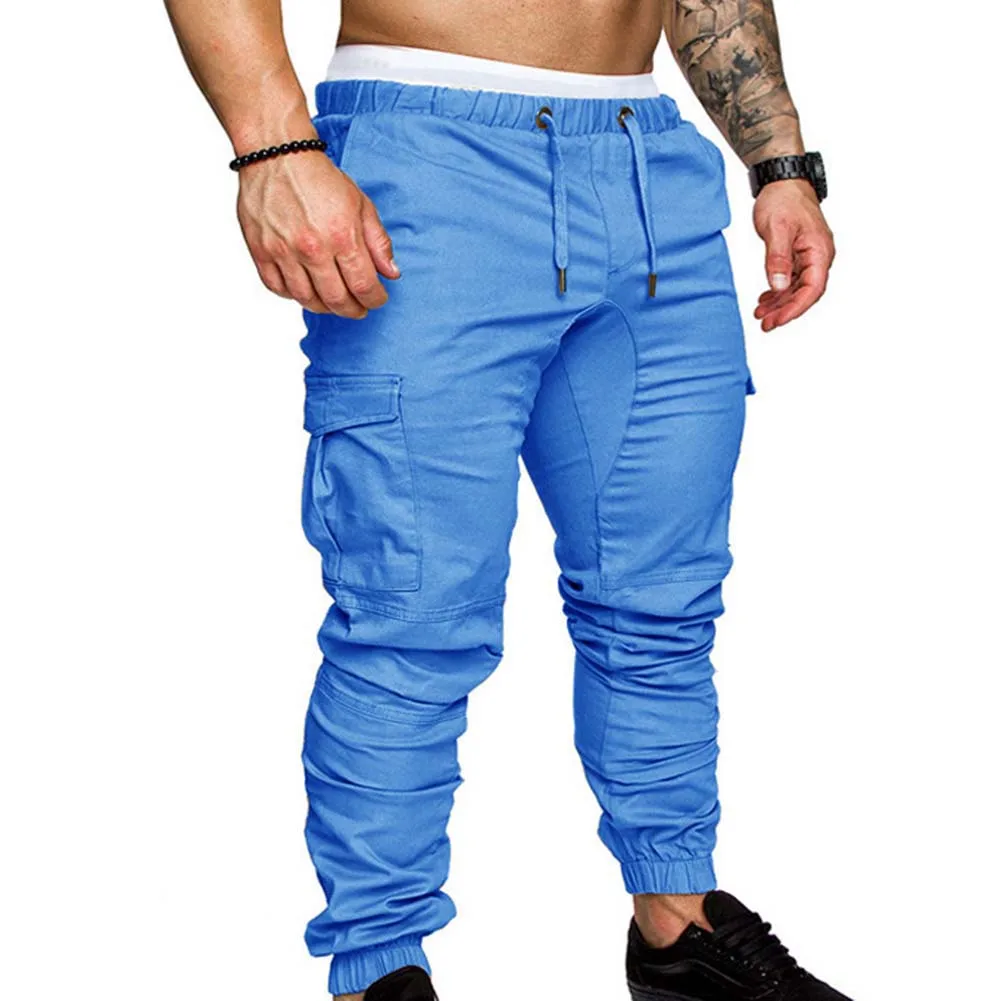 New Casual Men Pants Plus Size Men Solid Color Multi Pocket Drawstring Ankle Tie Cargo Pants Trousers Fitness Pants 2020
New Casual Men Pants Plus Size Men Solid Color Multi Pocket Drawstring Ankle Tie Cargo Pants Trousers Fitness Pants 2020
