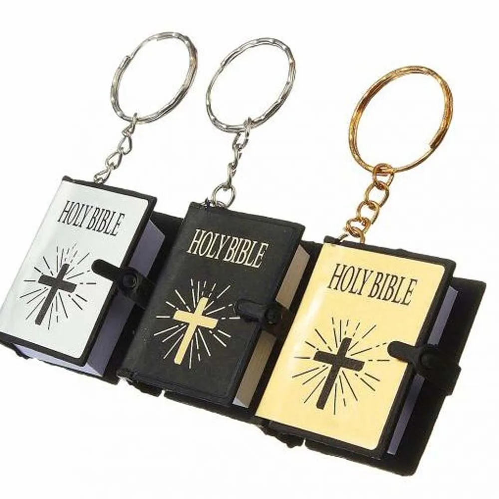 God Loves the World Bible Religious Jewelry Gift Cross Mini Bible Pendant Keychain (English Version
God Loves the World Bible Religious Jewelry Gift Cross Mini Bible Pendant Keychain (English Version