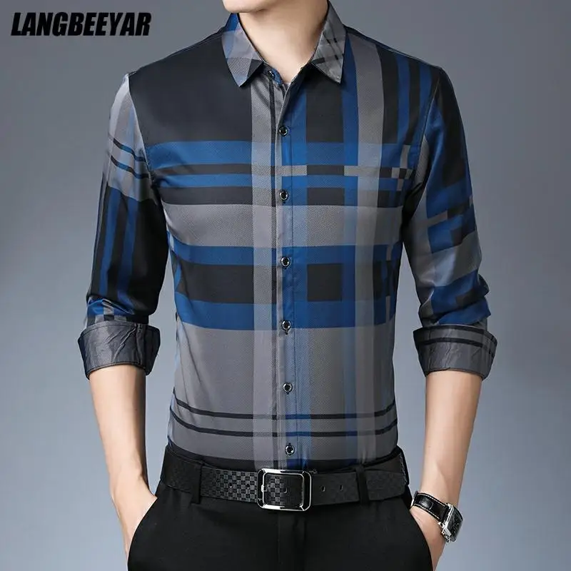 New Fashion Designer Brand Slim Fit Plaid Soft Men Shirts 2022 Spring Autumn Long Sleeve Classic Trending Casual Men Clothing
New Fashion Designer Brand Slim Fit Plaid Soft Men Shirts 2022 Spring Autumn Long Sleeve Classic Trending Casual Men Clothing