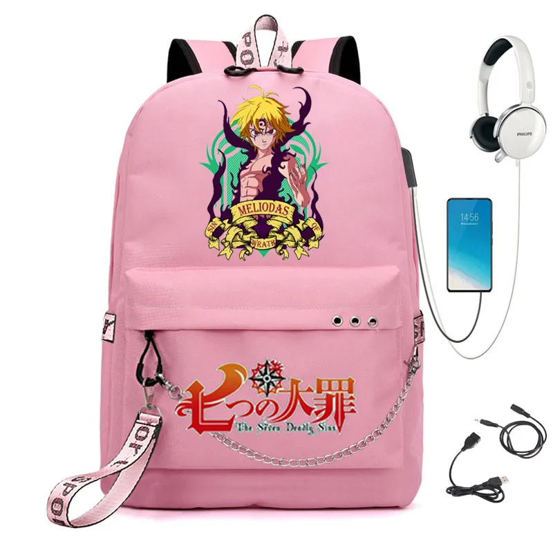 Перезаряжаемый рюкзак The Seven при смертных грехах, милый рюкзак с USB, школьный рюкзак, водонепроницаемая школьная сумка для подростков
Перезаряжаемый рюкзак The Seven при смертных грехах, милый рюкзак с USB, школьный рюкзак, водонепроницаемая школьная сумка для подростков