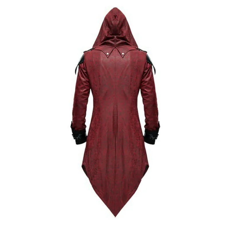 Steampunk Gothic Tuxedo Trench Coat Turn-Down Collar Hooded Leather Dovetail Jacket Assassin Costume Halloween for Men Plus Size
Steampunk Gothic Tuxedo Trench Coat Turn-Down Collar Hooded Leather Dovetail Jacket Assassin Costume Halloween for Men Plus Size
