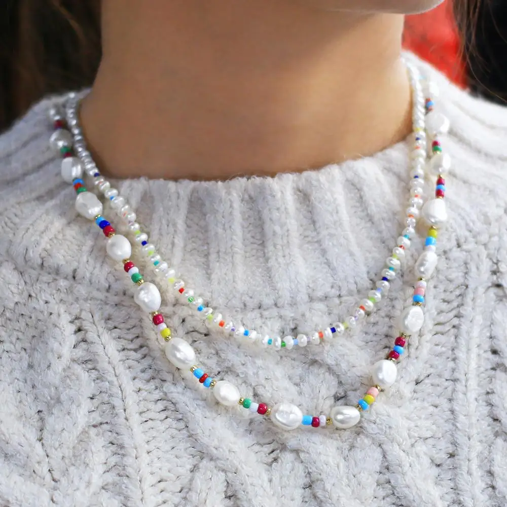 KELITCH Natural Freshwater Pearls Necklaces 2021 New Fashion Miyuki Beaded Necklaces Adjustable Female Jewelry Collier femme
KELITCH Natural Freshwater Pearls Necklaces 2021 New Fashion Miyuki Beaded Necklaces Adjustable Female Jewelry Collier femme