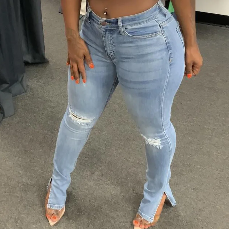 Vintage Skinny Bleached Jeans for Women Ripped Slit Pants Boyfriend Jeans Women's Jeans 
Vintage Skinny Bleached Jeans for Women Ripped Slit Pants Boyfriend Jeans Women's Jeans