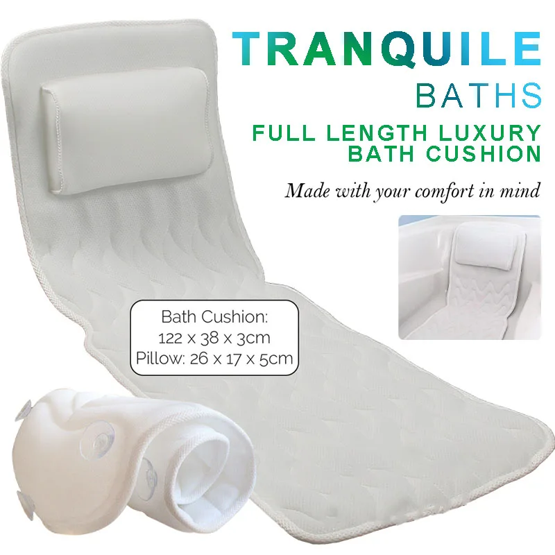 Luxury Bathtub Cushion Non-slip Neck & Back Support Full Body Relaxing Pillow With 10 Extra Large Suction Cups
Luxury Bathtub Cushion Non-slip Neck & Back Support Full Body Relaxing Pillow With 10 Extra Large Suction Cups