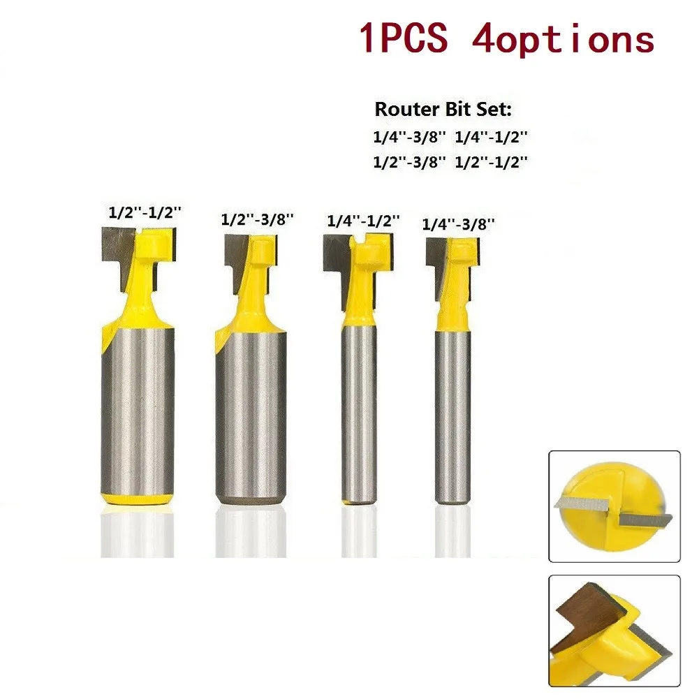 1/4'' 1/2'' 3/8'' Shank T-Slot Router Bit Milling Cutter Slotting Carbide Wood Milling Woodworking Hand Tools
1/4'' 1/2'' 3/8'' Shank T-Slot Router Bit Milling Cutter Slotting Carbide Wood Milling Woodworking Hand Tools