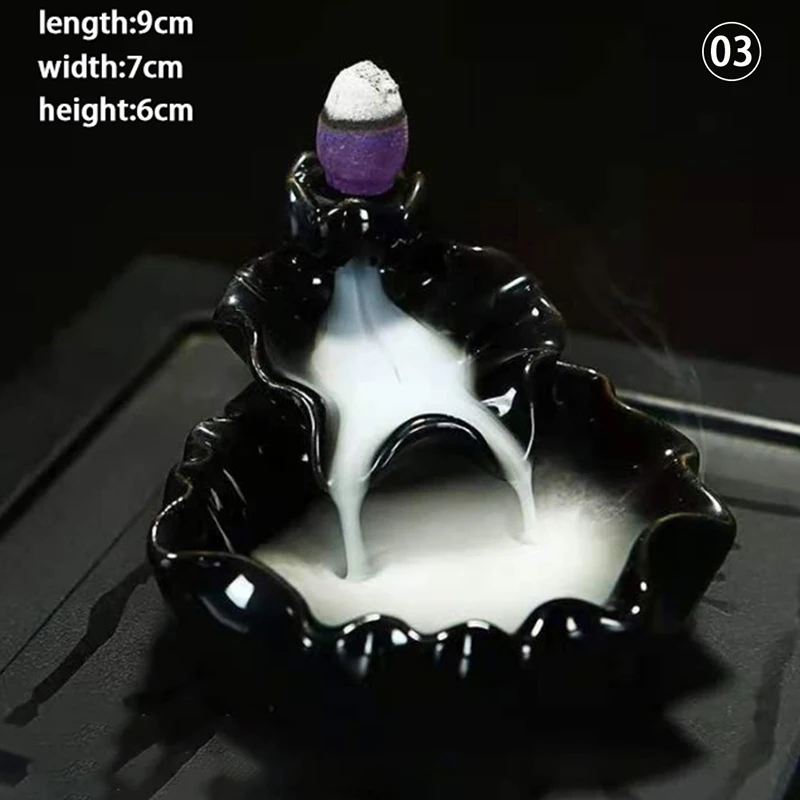 1Pc Durable Backflow Incense Burner Waterfall Ceramic Smoke Censer Handicraft Home Decor | Дом и сад