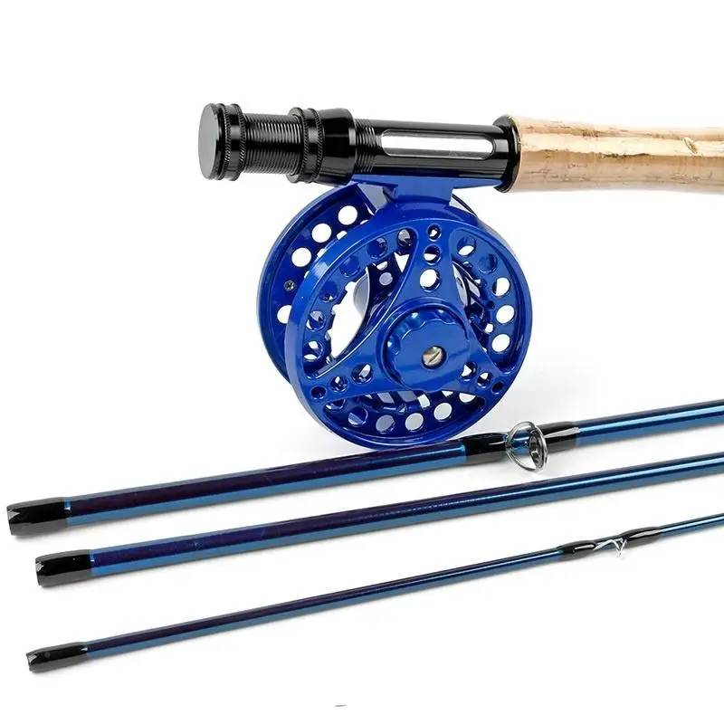 Sougayilang 2.7M/8.86ft Carbon Fiber Fly Fishing Rod 4 Section Portable Light Weight Ultra and Reel Combo | Спорт и развлечения