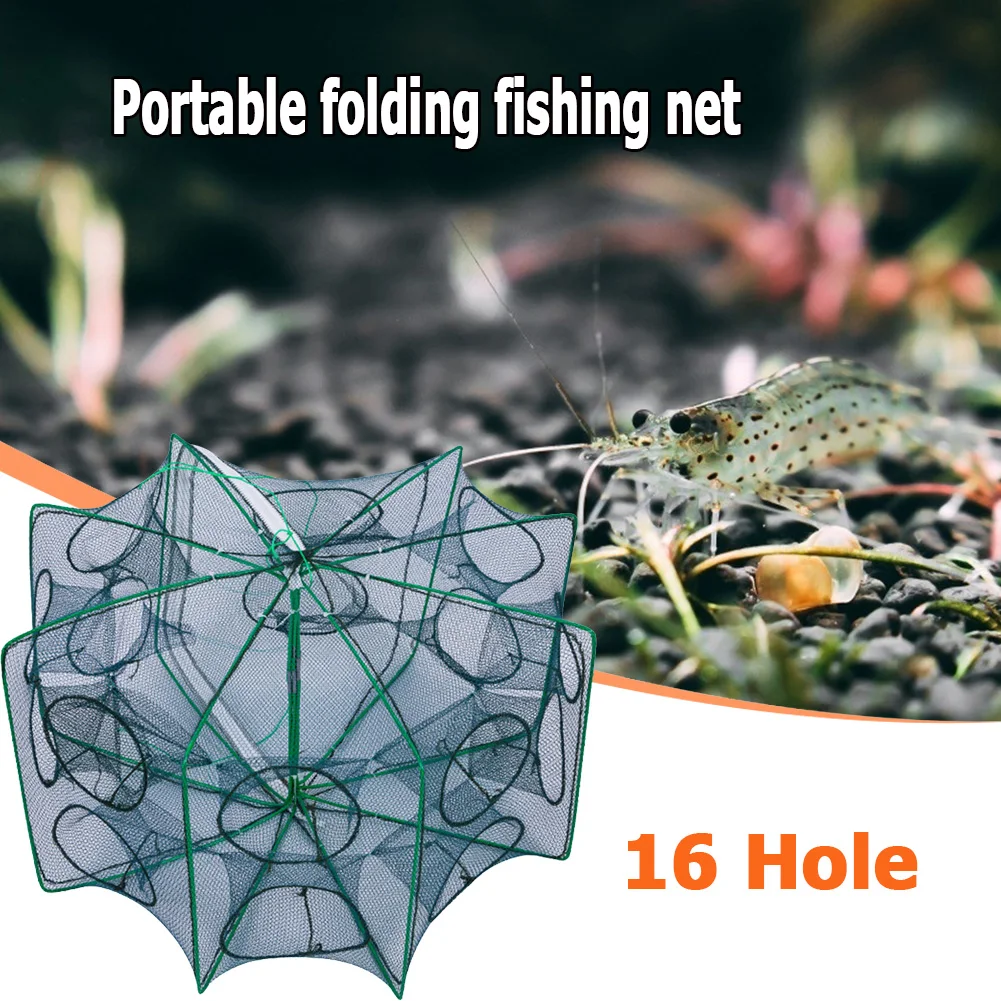 6-16 Holes Automatic Fishing Net Shrimp Crab Fish Trap 6-8 Sides Nylon Folding Outdoor Portable Easy Fishing Carrying
6-16 Holes Automatic Fishing Net Shrimp Crab Fish Trap 6-8 Sides Nylon Folding Outdoor Portable Easy Fishing Carrying