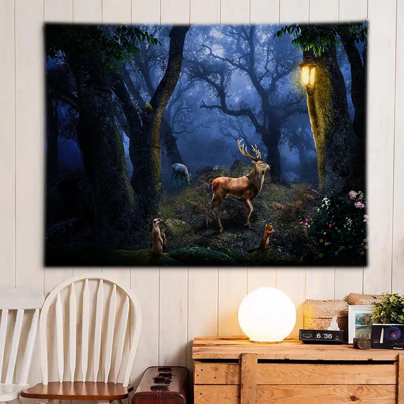 Wild Deer Forest Tapestry Wall Hanging Tapestries Wall For Home Deco Living Room Bedroom Wall Art Large Size Free Dropping 
Wild Deer Forest Tapestry Wall Hanging Tapestries Wall For Home Deco Living Room Bedroom Wall Art Large Size Free Dropping