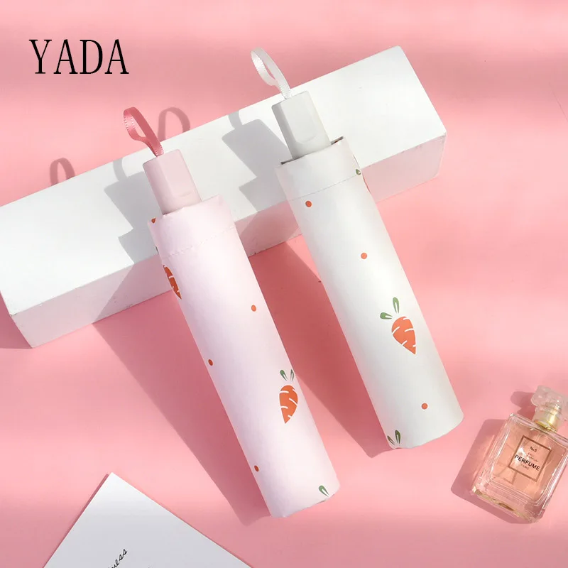 YADA INS Fashion Cartoon Carrot Umbrella Parasol Rainy Three Folding Umbrellas For Women Men UV Windproof DIY Umbrellas YD200033
YADA INS Fashion Cartoon Carrot Umbrella Parasol Rainy Three Folding Umbrellas For Women Men UV Windproof DIY Umbrellas YD200033