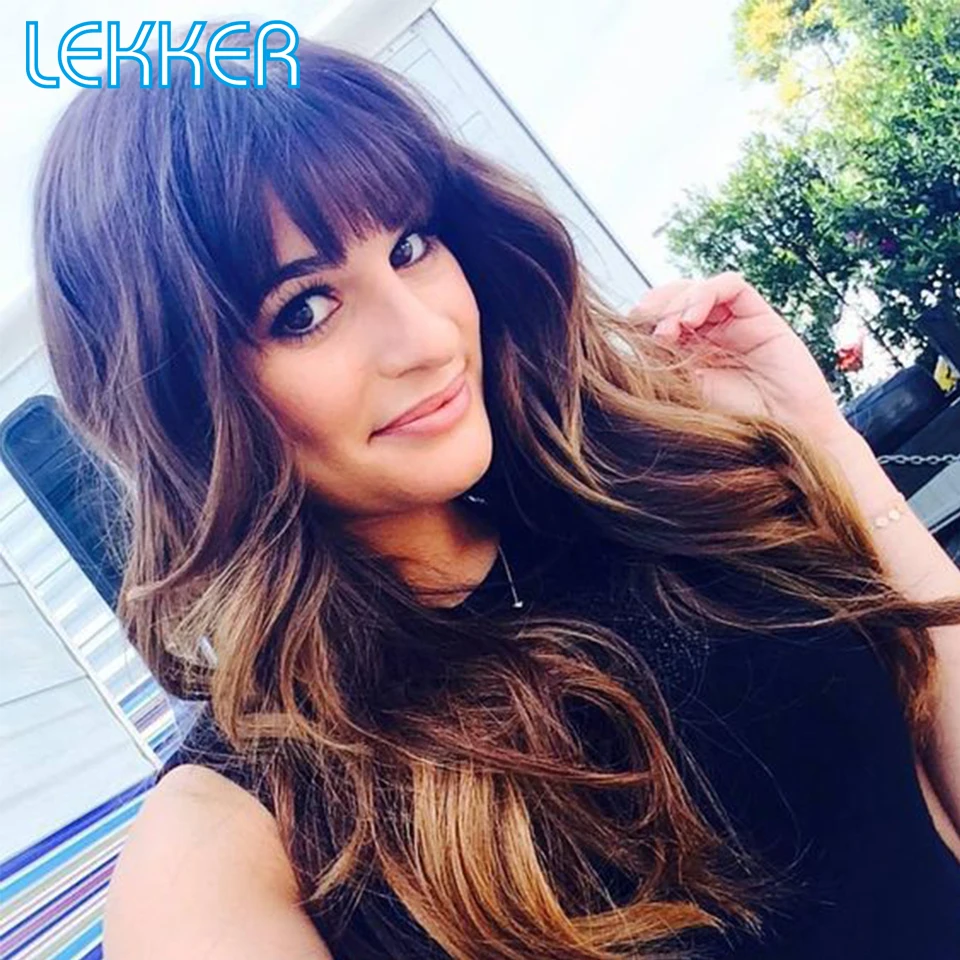 Lekker Highlight Wig Human Hair Body Wave Wigs with Bangs for Women Brazilian Remy Medium Brown Hair Full Machine Made Long Wigs
Lekker Highlight Wig Human Hair Body Wave Wigs with Bangs for Women Brazilian Remy Medium Brown Hair Full Machine Made Long Wigs