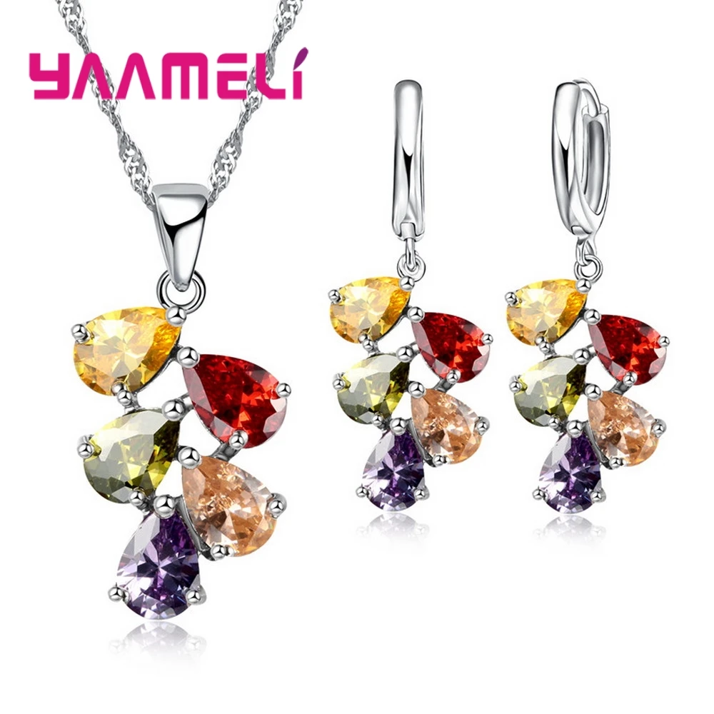 New Trendy 925 Sterling SilverJewelry Sets Colorful Cubic Zirconia Grape Design Pendants Necklaces Charm Hoop Earrings Set
New Trendy 925 Sterling SilverJewelry Sets Colorful Cubic Zirconia Grape Design Pendants Necklaces Charm Hoop Earrings Set