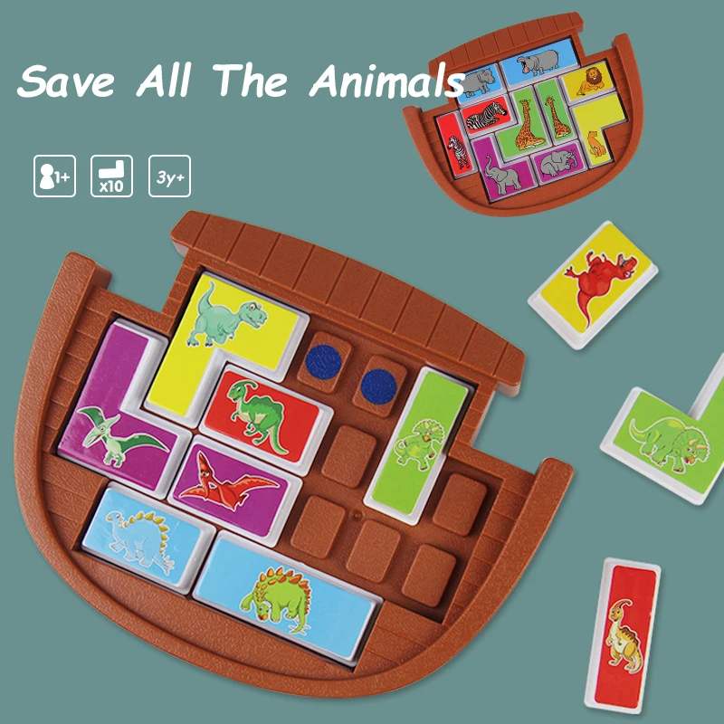 Children Logic Game Puzzle Board Game Save the Animals/Dino World IQ Challenges Board with Solution Developing Toys Kids Gift
Children Logic Game Puzzle Board Game Save the Animals/Dino World IQ Challenges Board with Solution Developing Toys Kids Gift