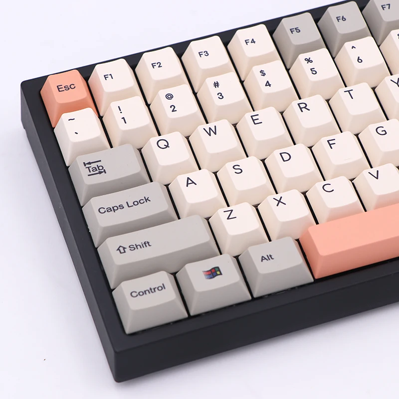 

KeyPro 9009 Retro Ethermal Dye Sublimation fonts PBT 108/130 keycap cherry profile For mechanical MX Switch keyboard