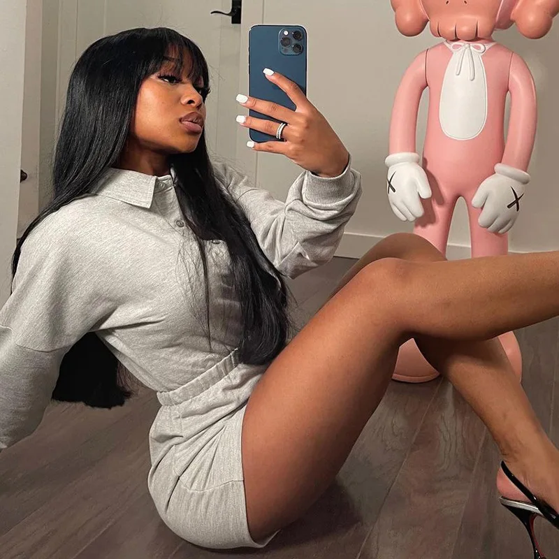 2022 Autumn and Winter New Women's Pure Color Lapel Single-breasted Long-sleeved Guard Shirt Casual Shorts Suit Ladies Suit
2022 Autumn and Winter New Women's Pure Color Lapel Single-breasted Long-sleeved Guard Shirt Casual Shorts Suit Ladies Suit