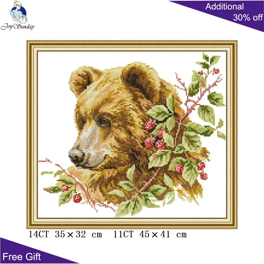 Joy Sunday бурый медведь DA460 14CT 11CT Счетный и штампованный фруктовый медведь животное домашний декор наборы для вышивки крестиком
Joy Sunday бурый медведь DA460 14CT 11CT Счетный и штампованный фруктовый медведь животное домашний декор наборы для вышивки крестиком