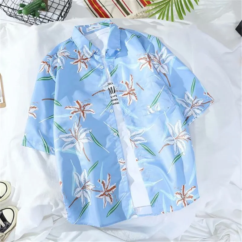 Fashion Hawaiian Beach Shirts 2021 Summer New Short Sleeve Floral Print Tropical Aloha Shirts Holiday Vacation Clothing 
Fashion Hawaiian Beach Shirts 2021 Summer New Short Sleeve Floral Print Tropical Aloha Shirts Holiday Vacation Clothing