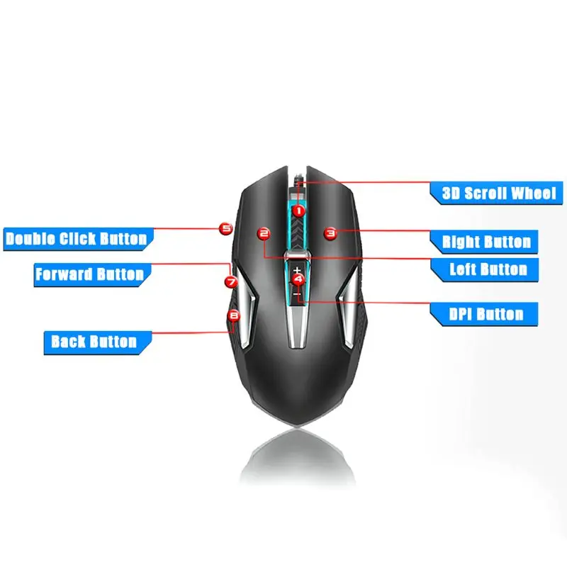 Professional Wired Mouse DPI Adjustable Optical Gaming Mouse RGB Light Computer Laptop Mice
Professional Wired Mouse DPI Adjustable Optical Gaming Mouse RGB Light Computer Laptop Mice