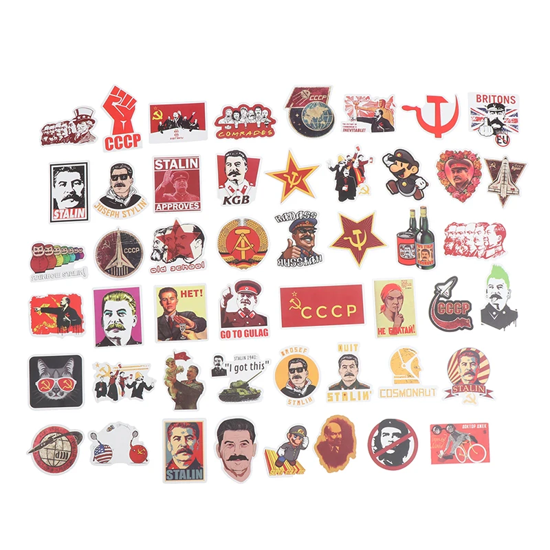 50 PCS Mixed Soviet Union Stalin USSR CCCP Stickers PVC Luggage Skateboard Sticker Stick On Bicyc leandbags Fridge Car
50 PCS Mixed Soviet Union Stalin USSR CCCP Stickers PVC Luggage Skateboard Sticker Stick On Bicyc leandbags Fridge Car