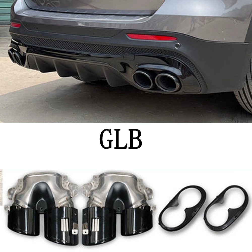 Задний бампер аксессуары для выхлопных труб выходы Mercedes Benz GLB X247 GLB220 250 GLB35 GLB45 AMG 2020