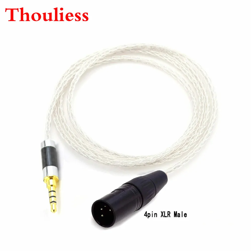 Thouliess HIFI 4pin XLR/2.5mm//4.4mm Balanced 7N OCC Silver Plated Upgrade Cable for T60RP T20RP T40RPmkII T50RP Headphone 
Thouliess HIFI 4pin XLR/2.5mm//4.4mm Balanced 7N OCC Silver Plated Upgrade Cable for T60RP T20RP T40RPmkII T50RP Headphone