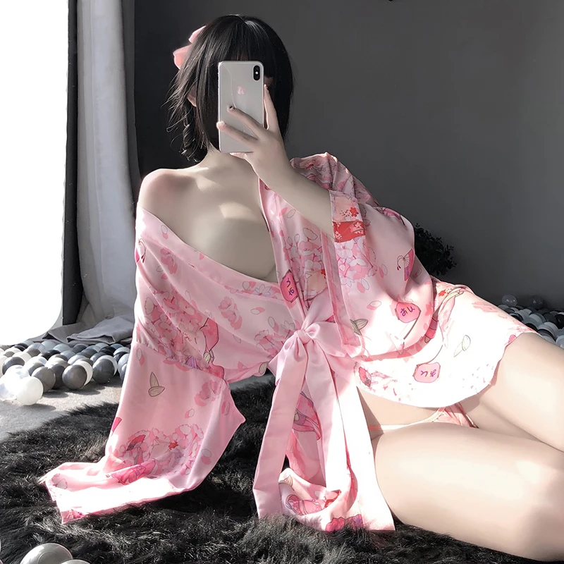 Sexy Kimono Japanese Young Married Women Cosplay Costumes Dew Shoulder Chest AV Outfit For Girls Erotic Soft Material Uniform
Sexy Kimono Japanese Young Married Women Cosplay Costumes Dew Shoulder Chest AV Outfit For Girls Erotic Soft Material Uniform