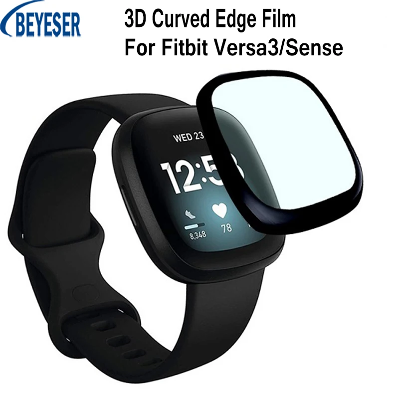 

High Quality Scratch Proof Protective Film for Fitbit Versa 3 Smart Watch 3D Curved Edge Film Full Screen Film for Fitbit Sense